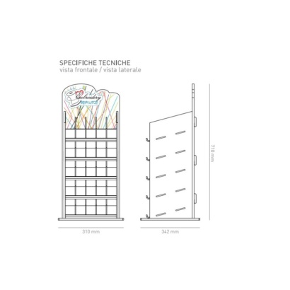 Espositore Plexi con 150 Coni 1000 metri